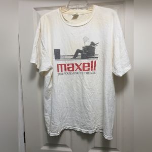 Rare vintage Maxell take your music to the max tshirt